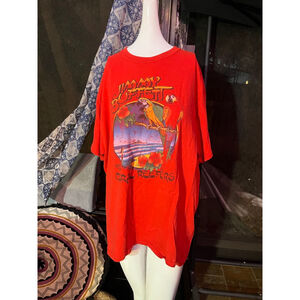Unbranded Jimmy Buffett Coral Reefers Short Sleeve Tee L Red Multicolor